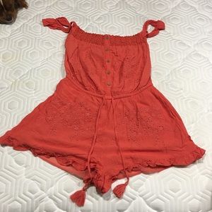 American Eagle Outfitters Oranger Romper (L)